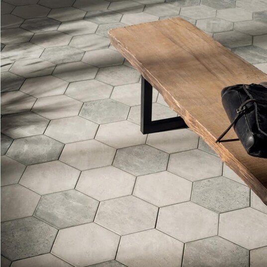 Marca Corona Klinker Bricklane Mix Hvit Hexagon 22x25 cm Marca Corona Klinker Bricklane Mix Hvit Hexagon 22x25 cm