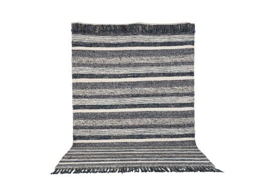 Venture Design Agra ullteppe Marineblå/grå 300 x 200 cm Blå