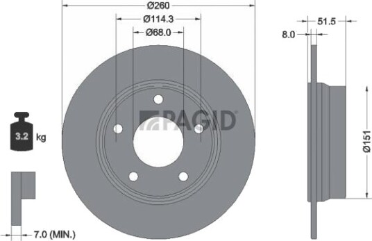 PAGID 56358NC Bremseskive