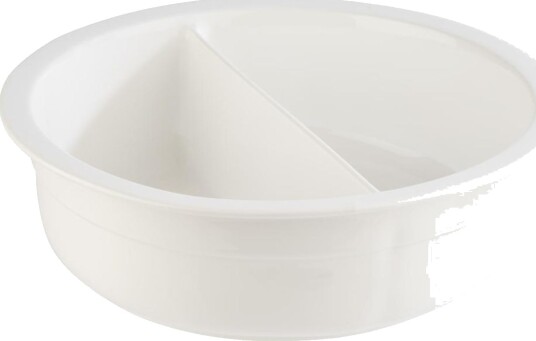 APS Porselensinnsats til chafing dish -ORBIT-; 29.5x29.5x9 cm (BxDxH); Hvit