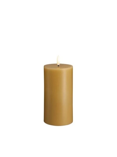 Moods & More LED pillar candle   Honey mustard   74x150 mm