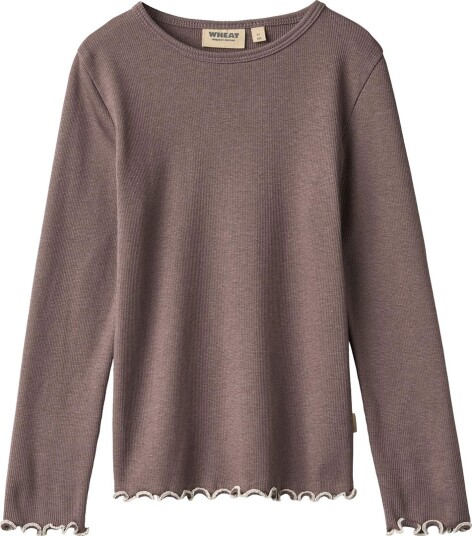 Wheat Genser Rib Elsie Rosa Trøffel Wheat 6 år (116) Genser Brun
