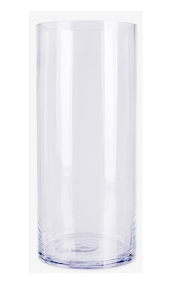 Vase sylinder H 35 Ø 15 cm glass