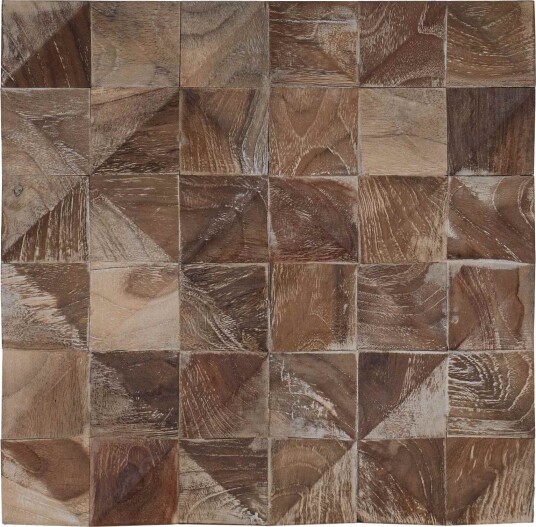 VidaXL Veggpaneler Massivt Teaktre Hvitvasket 30 x 30 x 1,7 cm 11 Stk