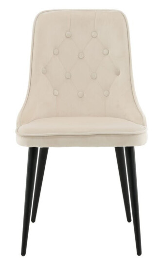 Venture Home VelvetDeluxe spisestuestoler velour beige, svart. 1523343-01-0 1574928-01-0