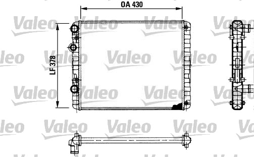 VALEO 730956 Radiator motorkjøling VALEO 730956 Radiator motorkjøling