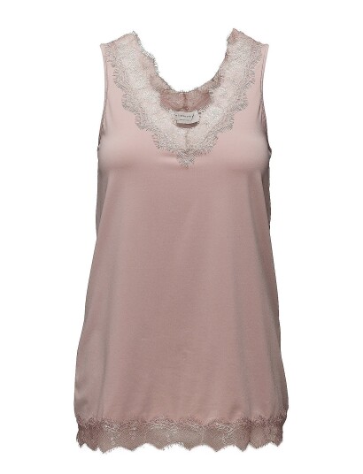 Rosemunde Rwbillie Sl Lace V Neck Top Pink 36 Rosemunde Rwbillie Sl Lace V Neck Top Pink 36