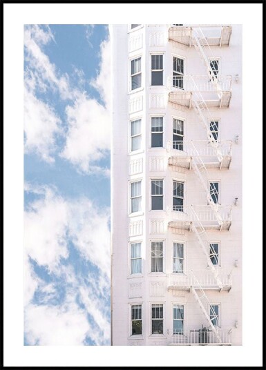 White Building Plakat Plakat / 40x50cm