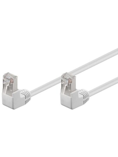 LAN STP CAT 5e 2x90° - White - 2m