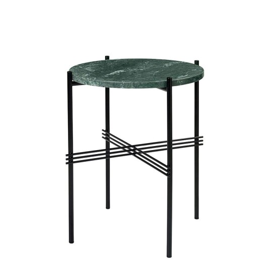 Gubi TS Sidebord 40 cm Svart / Grønn Guatemalamarmor