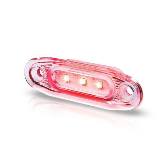 Posisjonslys PURELUX Side Marker 12/24V / 79 mm Rød