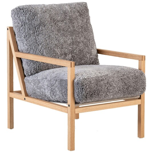 Jonas Ihreborn Seventy Five Wood Lenestol Eik / Saueskinn Scandinavian Grey Jonas Ihreborn Seventy Five Wood Lenestol Eik / Saueskinn Scandinavian Grey