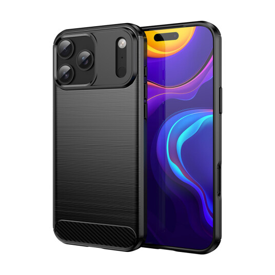 Hurtel Karbondeksel for iPhone 17 Pro Max Svart