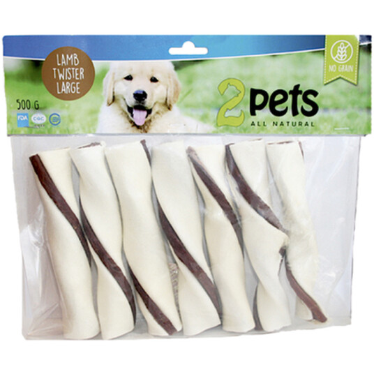 Tuggtwister 80 g Hundefôr med Lam fra 2 Pets