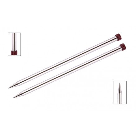 KnitPro Nova Metal Strikkepinner / Genserpinner Metall 25cm 3,25mm