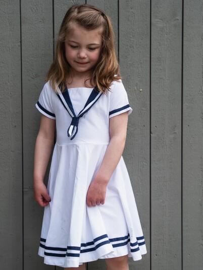Geggamoja Sailor Dress White 110 116