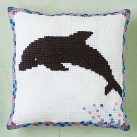 Permin Broderipakke Delfin Pute 27x27cm
