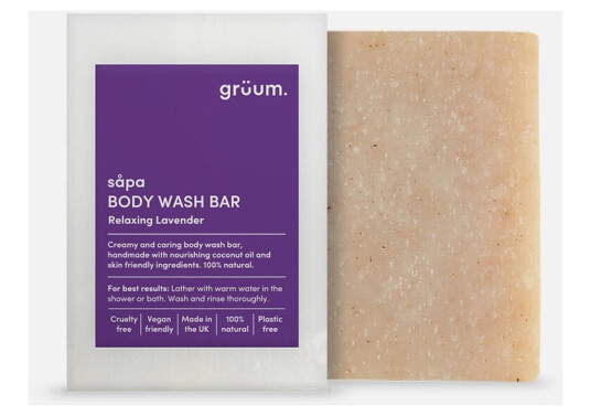 grüum såpa Zero Plastic Body Bar Lavender