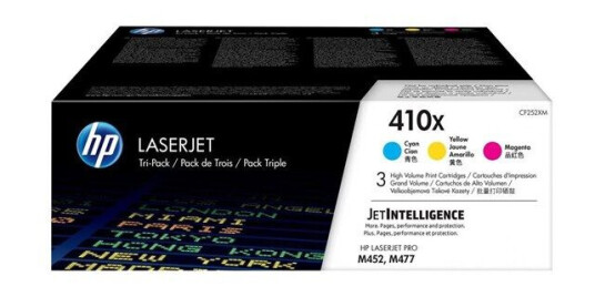HP 410X / CF252XM Hich Yield Capacity 3-Pack (Cyan Magenta Yellow) - Laser toner