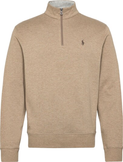 Polo Ralph Lauren Double Knit Jersey Lsl Knt   Brown   S