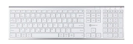 Keyboard Powerton Powerton Ultraslim, Cz/Sk Keyboard, Multi-Device Type 2.4 Ghz Dongle + Dual Bluetooth, Wireless, Silver Keyboard Powerton Powerton Ultraslim, Cz/Sk Keyboard, Multi-Device Type 2.4 Ghz Dongle + Dual Bluetooth, Wireless, Silver