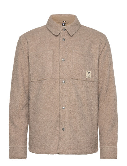 Fat Moose Ace Boucle Overshirt - Beige - S