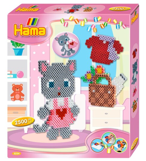 Hama Hama Midi Gift Box Dress Up Cat 2500 Pcs. - Multi/patterned - ONE SIZE Hama Hama Midi Gift Box Dress Up Cat 2500 Pcs. - Multi/patterned - ONE SIZE