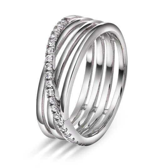 Pan Jewelry Ring i 925 sølv med zirkonia