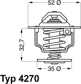 Termostat, kjølemiddel WAHLER 4270.88D