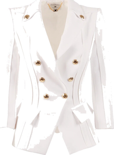 Elisabetta Franchi Dame Jakker Hvit M,