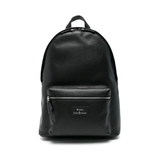 Polo Ralph Lauren Backpack Pebble Leather Black