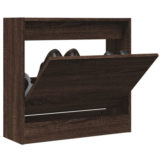 Skoskap brun eik 60x21x57 cm konstruert tre 8721012381247