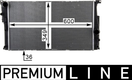 Radiator MAHLE ORIGINAL CR 1725 000P Radiator MAHLE ORIGINAL CR 1725 000P