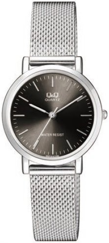 Q&Q Dameklokke QA21J212Y Classic Sort/Stål Ø30 mm