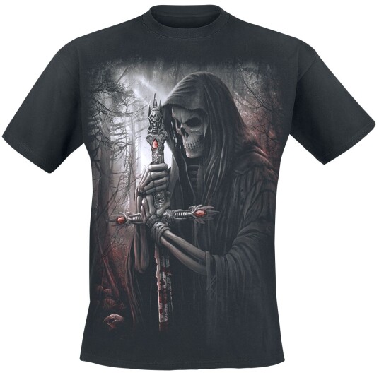 Spiral Goth T-skjorte Soul Searcher S til 4XL Herrer svart