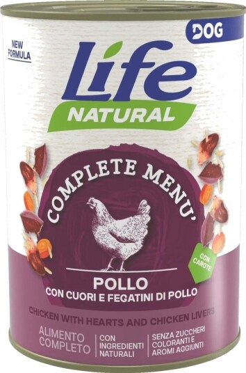 Life Pet Care Life Dog Karma Våtfôr Til Hund Kyllinghjerter Lever 400 G
