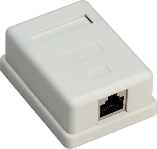 Goobay Overflatemonteringsboks For Nettverk Veggmonterbar Cat 6 Stp Rj-45 Hvit