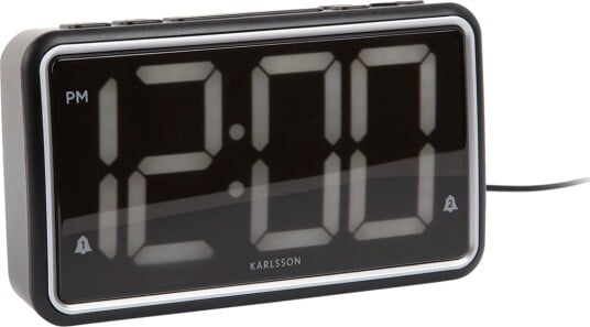 KARLSSON Alarm Clock New Retro Black Black H 9CM