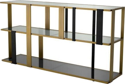 Clio hylle brushed brass finish