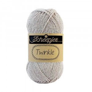 Scheepjes Twinkle Garn Glimmer 904 Lysegrå