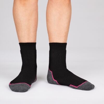 Safa Haga Sokker Svart/rosa 37-40 Safa Haga Sokker Svart/rosa 37-40