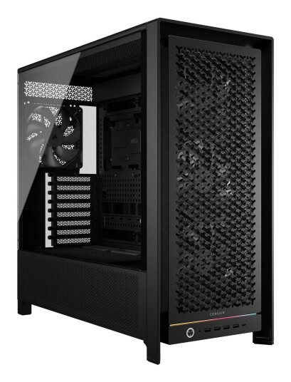 Corsair 5000D RS Mid Tower Kabinett med 3x RS-140 Vifter og Temperert Glass, Svart Corsair 5000D RS Mid Tower Kabinett med 3x RS-140 Vifter og Temperert Glass, Svart