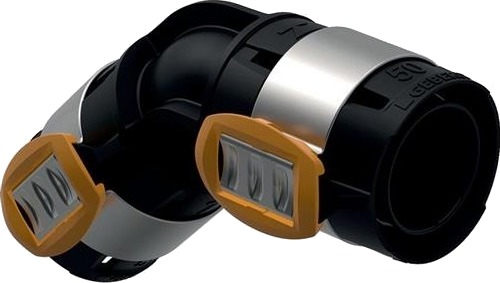 Geberit Flowfit 45° Bøjning D:50mm DN40 Sort PPSU