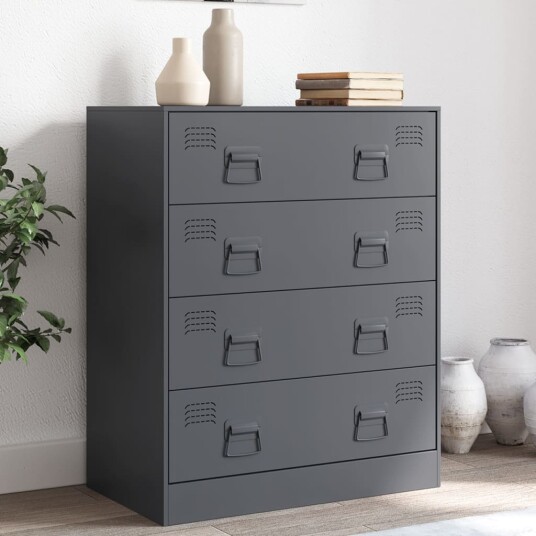 Skjenk antrasitt 67x39x83 cm stål
