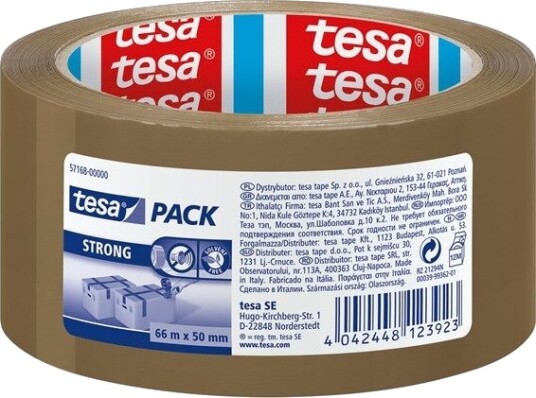 tesa pack Strong Packaging Tape 66m x 50mm Brun