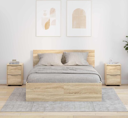 Nattbord 2 pcs Sonoma eik 30,5 x 30 x 43 cm Konstruert tre Nattbord 2 pcs Sonoma eik 30,5 x 30 x 43 cm Konstruert tre
