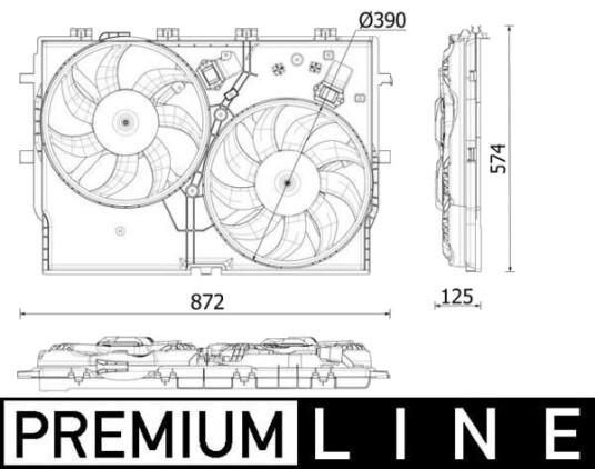 MAHLE CFF 550 000P Kjølevifte MAHLE CFF 550 000P Kjølevifte