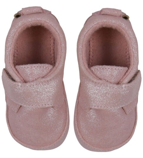 MELTON Rose Grey Shimmer Lær Tøfler 22-23