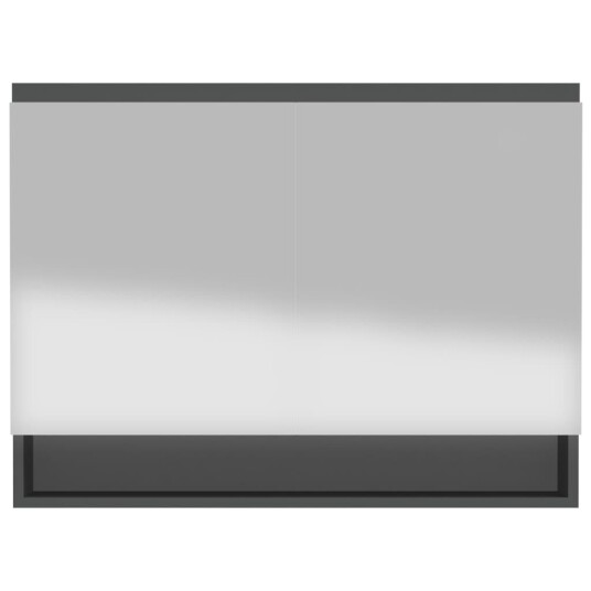 vidaXL Speilskap til bad 80x15x60 cm MDF antrasitt