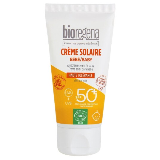 Bioregena Solkrem Baby SPF50+ Økologisk 40 ml Vannfast